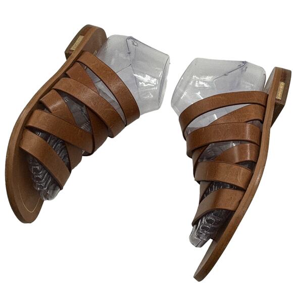Louise Et Cie Cognac Brown Braelynn Leather Sandals - Picture 5 of 10